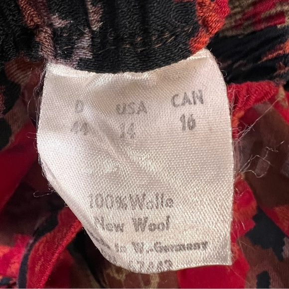 Vintage Saks Fifth Avenue Palazzo Pants Wide Leg Cropped Aztec Southwestern - Picture 10 of 10